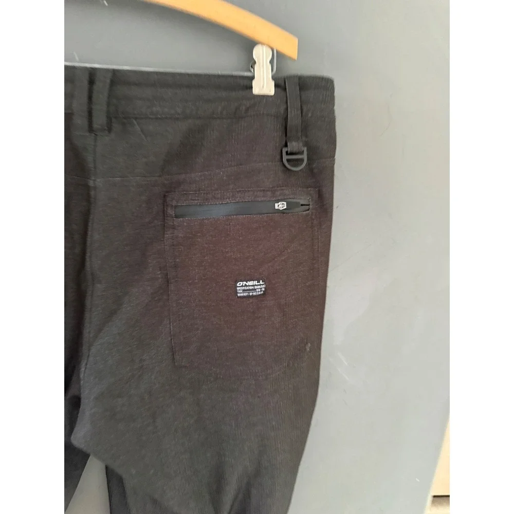 ONeill Crossover Hybrid Shorts Mens 38 Black Heather Stretch Boardshorts Water